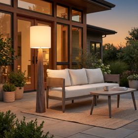 Woonari Solar Floor Lamp Brown