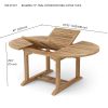 Bahama 71" Oval Extension Table Extra Thick Wood