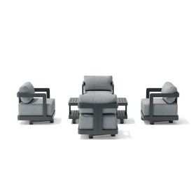 SET-904-AL 5-pc Granada Aluminum Deep Seating