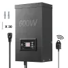 600W Landscape Transformer, Timer & Photocell Sensor Equipped, Weatherproof Outdoor Lighting Converter, 120V AC to 12V/14V AC