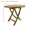 Bahama 35" Round Bistro Folding Table