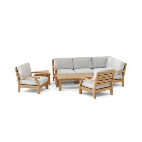 Riviera Luxe 7-Pieces Modular Set With Rectangular Table A