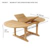 Bahama 87" Oval Extension Table Extra Thick Wood