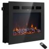 50 inch Electric Fireplace, Wall Mounted Recessed Fire Place with Remote Control, Timer, 1500W, Adjustable Flame Color Brightness, Touch Screen