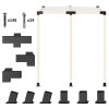 Pergola Kit, 15Â° Slanted Pergola Brackets w/ 4-Way/3-Way Brackets, Post Bases, Wall Mounts for 3.6" X 3.6" Lumber, Black