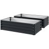 Galvanized Raised Garden Bed, 4' x 2' x 1' Metal Planter Box, for Growing Vegetables, Flowers, Herbs, Succulents, Gray