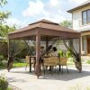 Terrace canopy, outdoor pavilion, sunshade, brown
