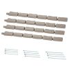 Faux Stone Landscape Edging, 46.4 x 2.2 in Realistic Lawn Edging, Flexible Brick-Sized Garden Edging Border with Anchoring Spikes