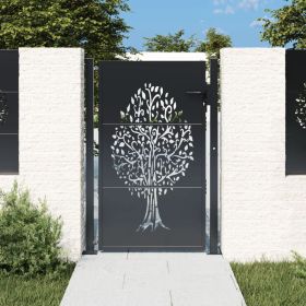 Garden Gate Anthracite 39.4x49.2" Steel Tree Design