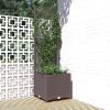 Garden Planter Brown Polypropylene 15.7 x 15.7 x 53.5 in Planters