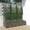 Garden Planter with Trellis Brown 47.2x15.7x47.8" PP