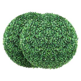 VEVOR Artificial Topiaries Boxwood Trees, 20' Tall (2 Pieces), Ball-Shape Faux Topiaries Plant