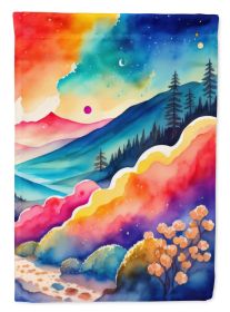 Brunia in Color House Flag Large Porch Sleeve Pole Decorative Outside Yard Banner Artwork Wall Hanging, Polyester, House Size, Multicolor