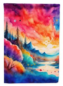 Amaranths in Color House Flag Large Porch Sleeve Pole Decorative Outside Yard Banner Artwork Wall Hanging, Polyester, House Size, Multicolor