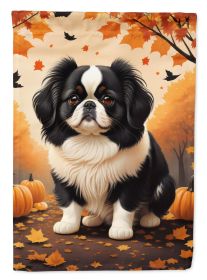 Japanese Chin Fall House Flag Large Porch Sleeve Pole Decorative Outside Yard Banner Artwork Wall Hanging, Polyester, House Size, Multicolor