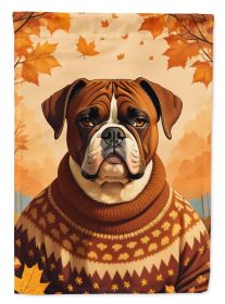 Boxer Fall House Flag Large Porch Sleeve Pole Decorative Outside Yard Banner Artwork Wall Hanging, Polyester, House Size, Multicolor