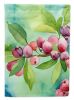 Connecticut Mountain Laurels in Watercolor House Flag Large Porch Sleeve Pole Decorative Outside Yard Banner Artwork Wall Hanging, Polyester
