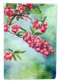 Pennsylvania Mountain Laurels in Watercolor House Flag Large Porch Sleeve Pole Decorative Outside Yard Banner Artwork Wall Hanging, Polyester