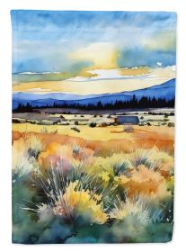 Nevada Sagebrush in Watercolor House Flag Large Porch Sleeve Pole Decorative Outside Yard Banner Artwork Wall Hanging, Polyester, House Size