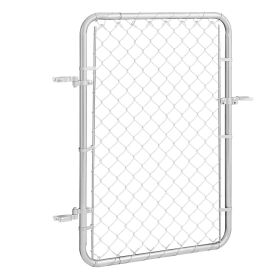 Chain Link Fence Gate, 32 x 46 in, Adjustable Chain Link Fence Panel, Fit 2-6 ft (W) x 4 ft (H) Garden Fence Gate Opening