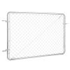 Chain Link Fence Gate, 72 x 48 in, Adjustable Chain Link Fence Panel, Fit 2.2-6 ft (W) x 6 ft (H) Garden Fence Gate Opening