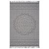 5X7 Gray/White /Medallion Indoor/Outdoor Area Rug