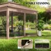 Terrace canopy, outdoor pavilion, sunshade, brown