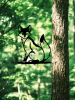 CIFbuy Vintage Tree Stump Wall Art Black iron Animal Silhouette Sign Rustic Farmhouse Decor for Garden Porch Yard Indoor Outdoor Wall (TikTok
