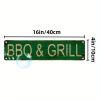 Vintage Aluminum BBQ Sign UV Printed Metal Plaque Waterproof Dustproof For Home Garage Cafe Restaurant Bar Decor