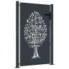 Garden Gate Anthracite 39.4x49.2" Steel Tree Design