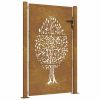Garden Gate 39.4x49.2" Corten Steel Tree Design