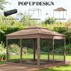 Terrace canopy, outdoor pavilion, sunshade, brown