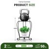Plant Stand Indoor: 2 Tier Tall Metal Rust-Proof Iron Flower Stands for Garden, Patio,Living Room Balcony and Corner, Indoor and Outdoor-Black