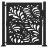 Garden Gate Black 39.4x39.4" Steel Wave Design