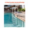 Swimming Pool Ladder, 4-Step Double Handrails Stair, Non-slip Thickened Heavy Duty Steps, Load Capacity 300 lb