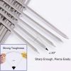 12PCS Kabob Skewers Flat Metal Stainless Steel BBQ Barbecue Skewer 16" Anti-Roll Heavy Duty Shish Kebob Sticks Wide Reusable Grilling Skewers Set for