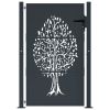 Garden Gate Anthracite 39.4x49.2" Steel Tree Design