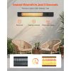 Infrared Heater, 1500W Electric Space Infrared Carbon Heater with Remote Control & 9 Speeds & 24h Timer, for Porch,Patio,Dining Room,Studio,Backyard
