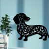 CIFbuy Vibrant Long Dog Silhouette iron Wall Art Modern Outdoor Indoor Decor Sculpture for Garden Patio (TikTok, temu pick-up service)