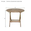 Chester 32" Round Folding Picnic Table