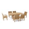 Bahama Sahara Armchair 7-Piece 87" Oval Dining Set