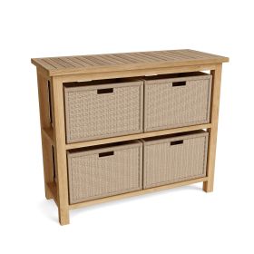 Towel Console w/ 2-Shelf Table