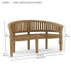 Curve 3 Seater Bench Extra Thick Wood