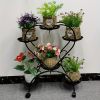 Contemporary Heart-Shaped Metal Plant Stand - Multi-Level Hanging Planter Shelf With Multiple Components