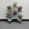 Contemporary Heart-Shaped Metal Plant Stand - Multi-Level Hanging Planter Shelf With Multiple Components
