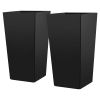 Tall Planters Set of 2, 30 Inch Large Outdoor Taper Planters for Outdoor Indoor Plants, Front Porch Plastic Modern Flower Pots with Casters