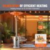 Patio Heater for Outdoor Use, 50000BTU Propane Heater Tall Hammered With Round Table Design, Metal Burner and Wheels