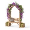 Patio Garden Bench Arbor ArchOutdoor Wood Decorative Seating