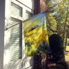 Nebraska Goldenrod in Watercolor House Flag Large Porch Sleeve Pole Decorative Outside Yard Banner Artwork Wall Hanging, Polyester, House Size