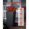 Tall Planters Set of 2, 30 Inch Large Outdoor Taper Planters for Outdoor Indoor Plants, Front Porch Plastic Modern Flower Pots with Casters